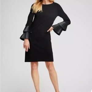 Chico's Black Sheath Dress with Bell Sleeves